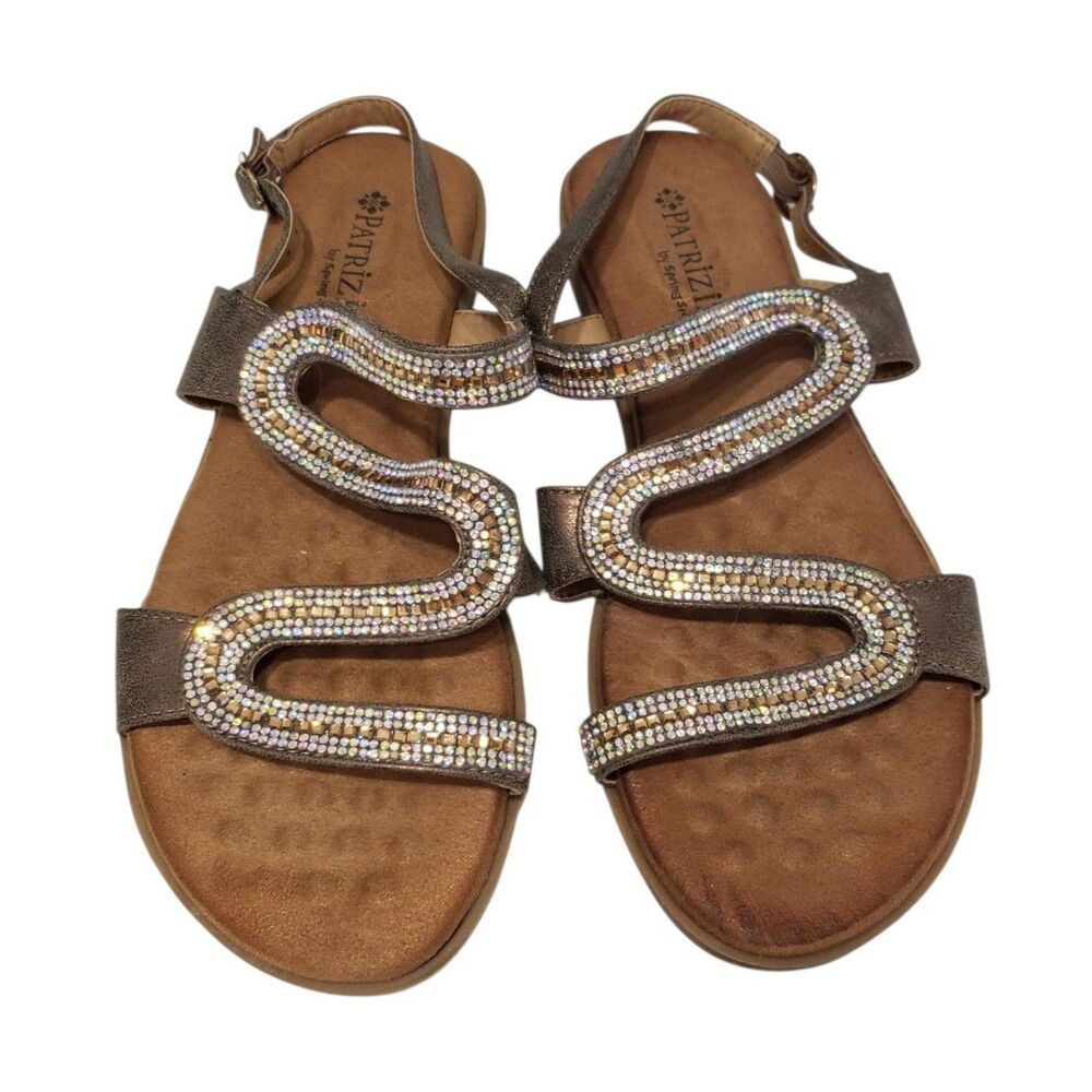 Patrizia by Spring Step Women's Rhinestone Roria Sandals, Size 39